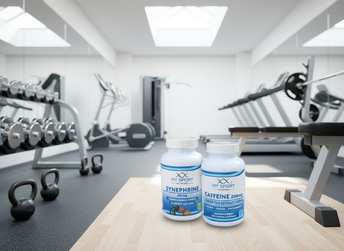 FitSport Nutrition Caffeine 200mg + Green Tea 300mg 120 caps + Synephrine 20mg 100 vege tabs
