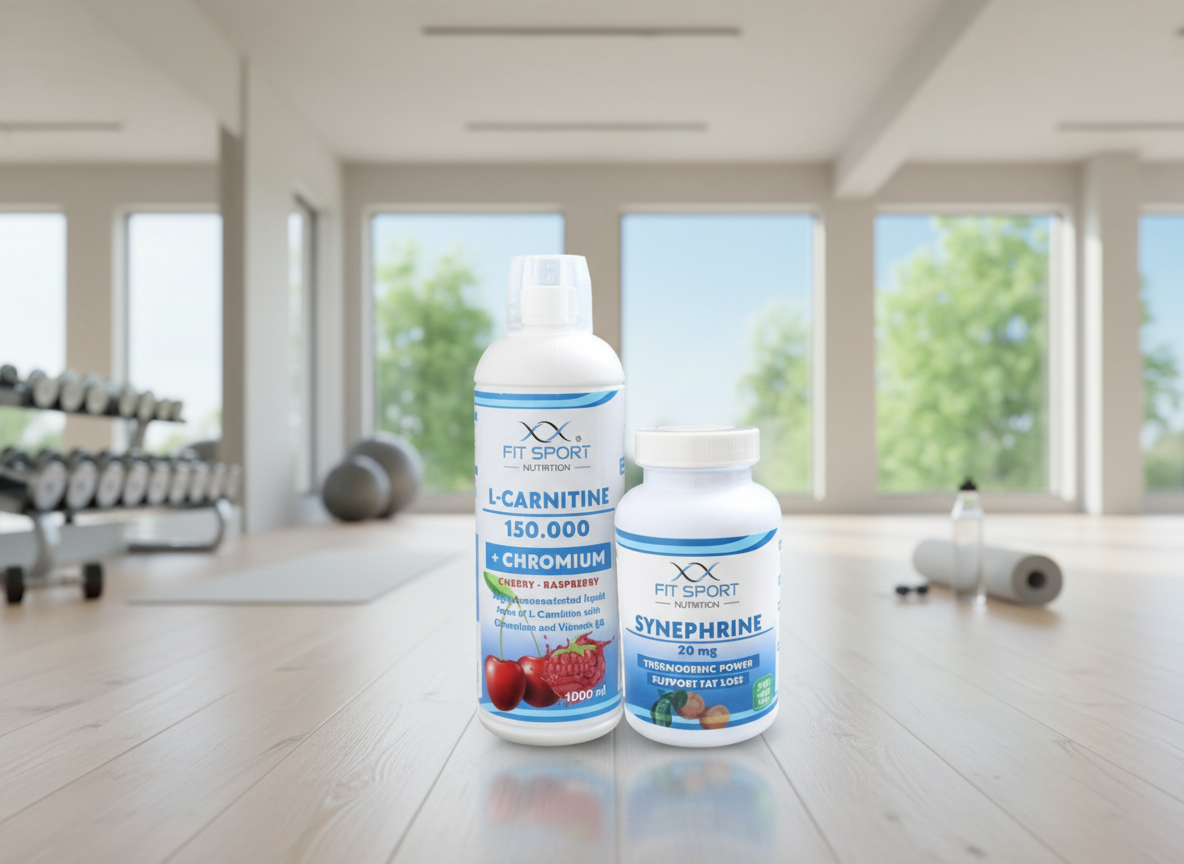 FitSport Nutrition L-Carnitine 150000 + Chromium l000ml + Synephrine 20mg 100 vege caps