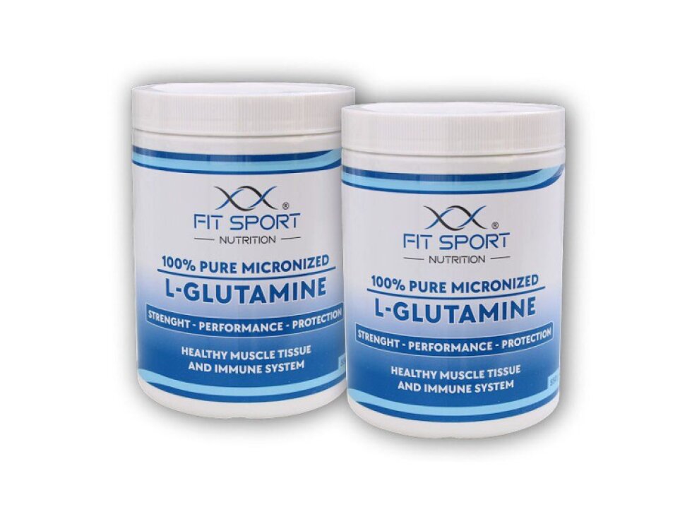 FitSport Nutrition 2x 100% Pure Micronized L-Glutamine 550g