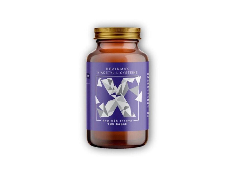 BrainMax N-Acetyl-L-Cysteine, NAC 100 rostlinných kapslí