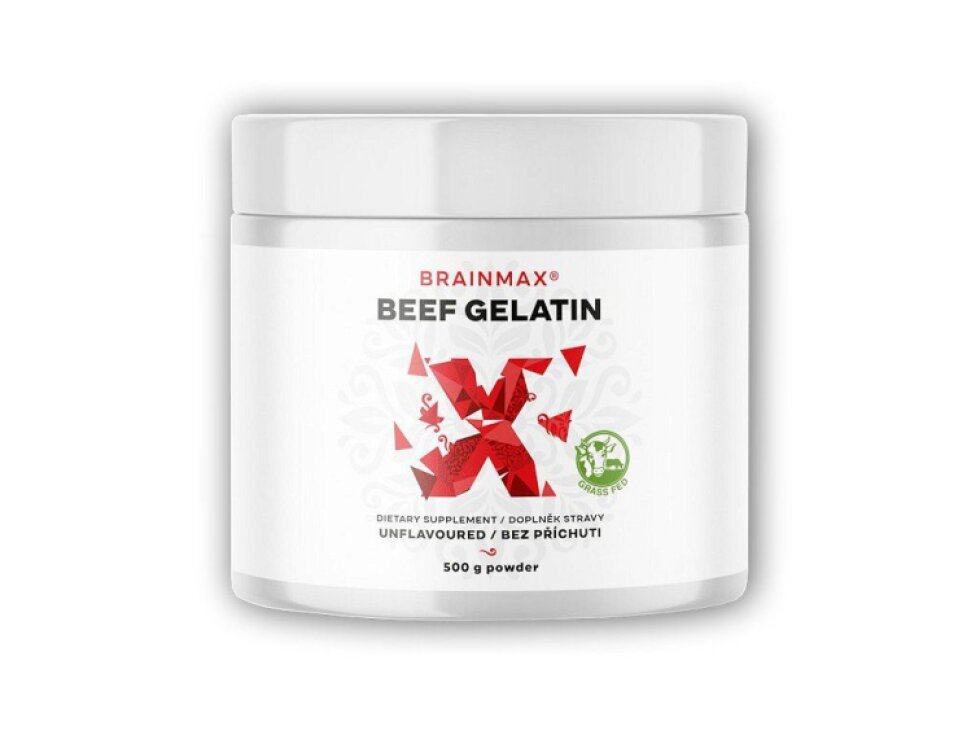 BrainMax Beef Gelatin Grass-fed hovězí želatina 500g