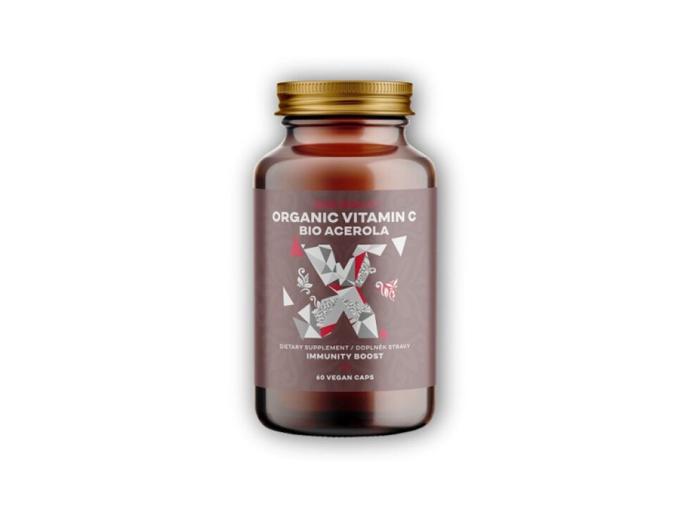 BrainMax Organic Vitamin C BIO Acerola, vitamín C z Aceroly 60 rostlinných kapslí