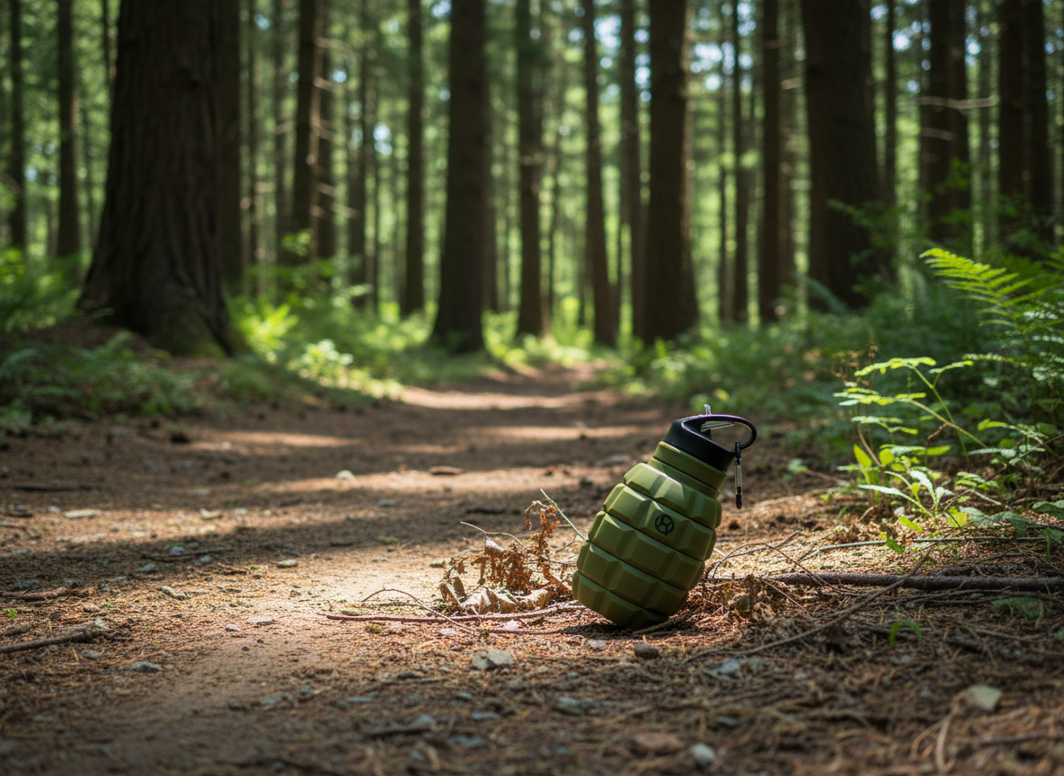 BrainMax Pure Grenade bottle skládací silikonová lahev 580ml