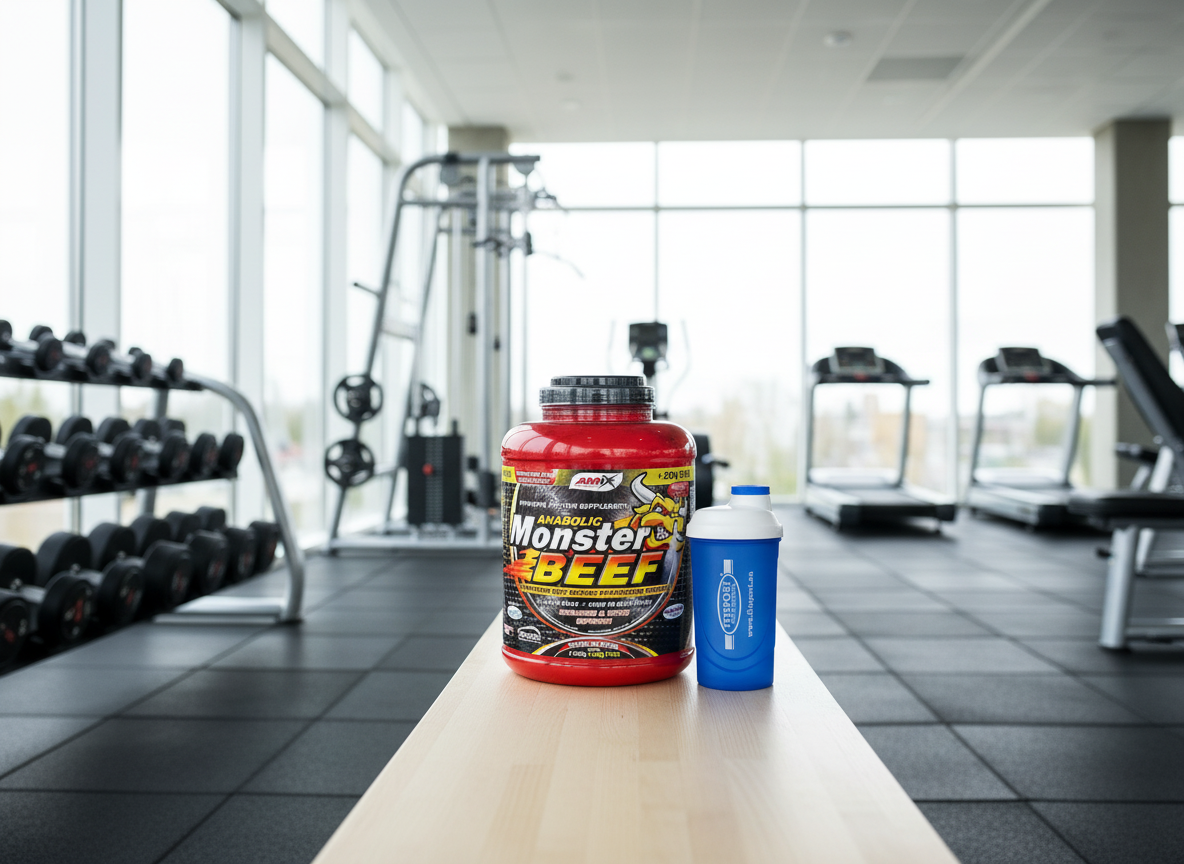 Fitsport Anabolic Monster BEEF 90% Prot. 2200g + šejkr