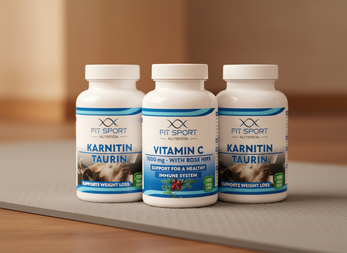FitSport Nutrition 2x Karnitin Taurin 120cp + Vit C 120 cps