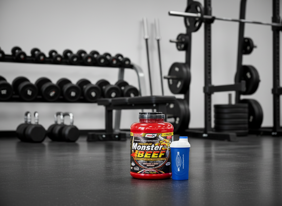 Fitsport Anabolic Monster BEEF 90% Prot. 2200g + šejkr