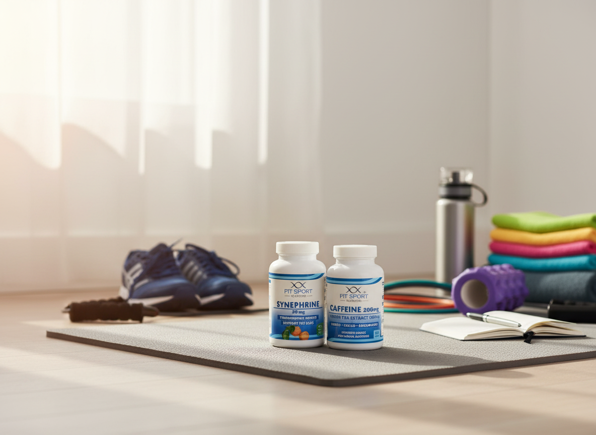 FitSport Nutrition Caffeine 200mg + Green Tea 300mg 120 caps + Synephrine 20mg 100 vege tabs