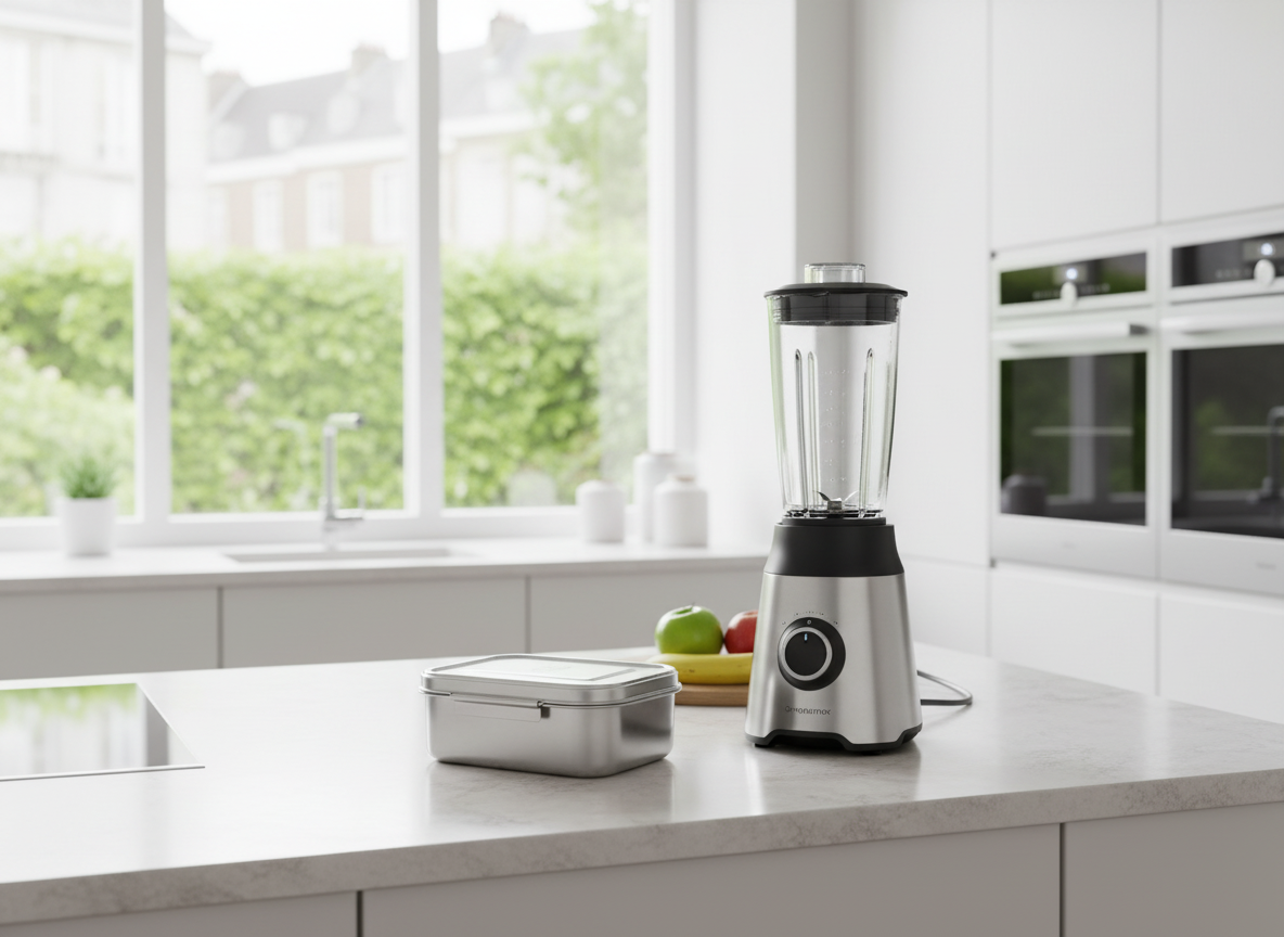 BrainMax Pure Nerezový svačinový box se sponou 1,6l