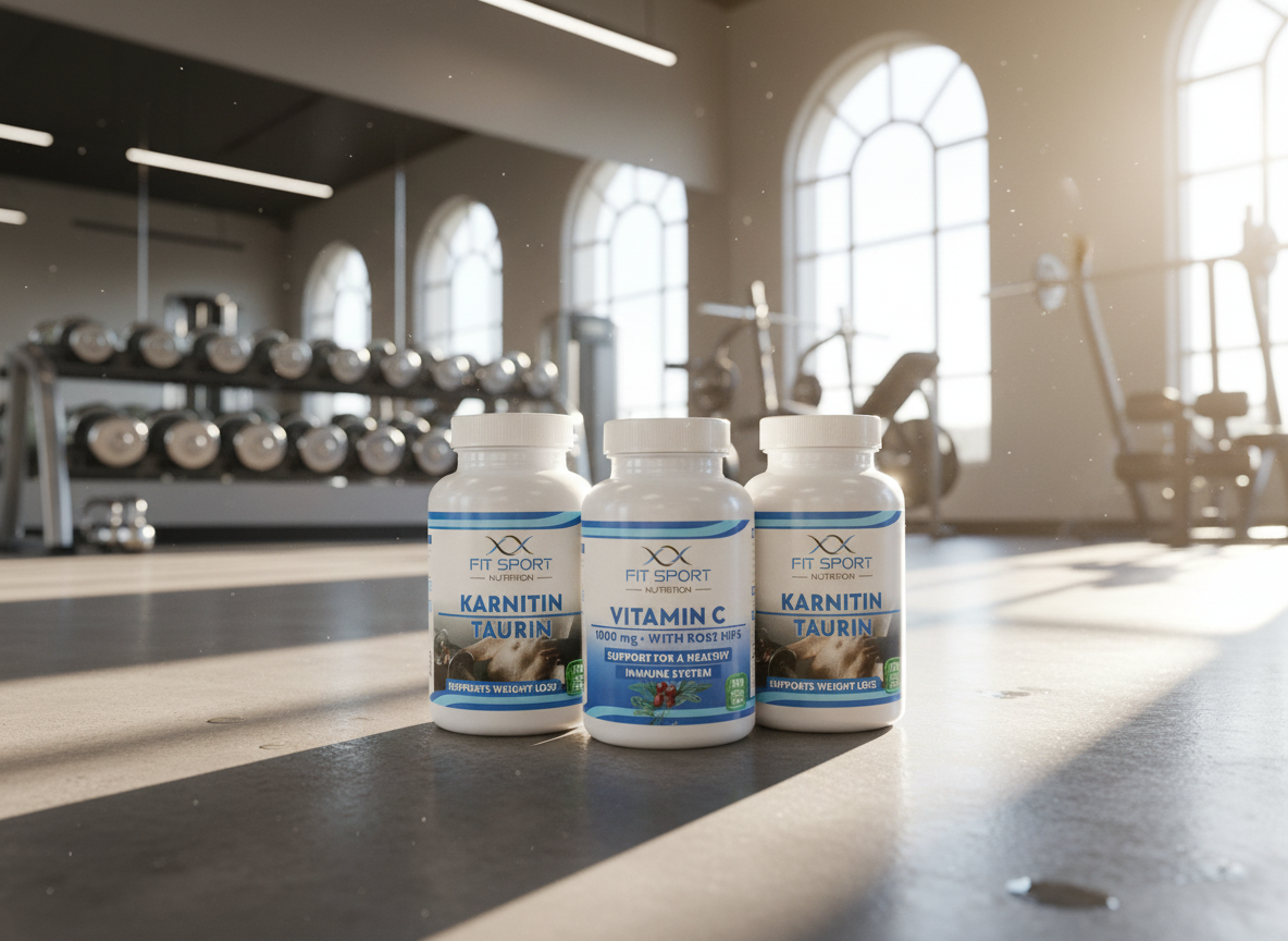 FitSport Nutrition 2x Karnitin Taurin 120cp + Vit C 120 cps