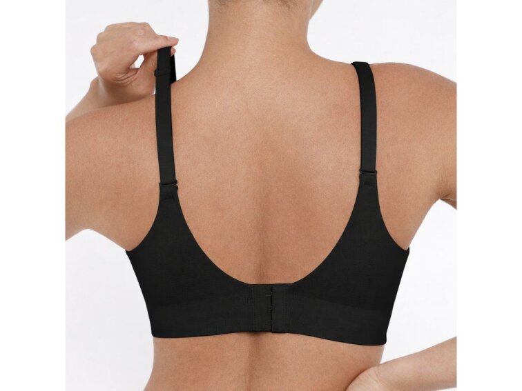 Bezšvová formujúca podprsenka bez kostíc, ČIERNA