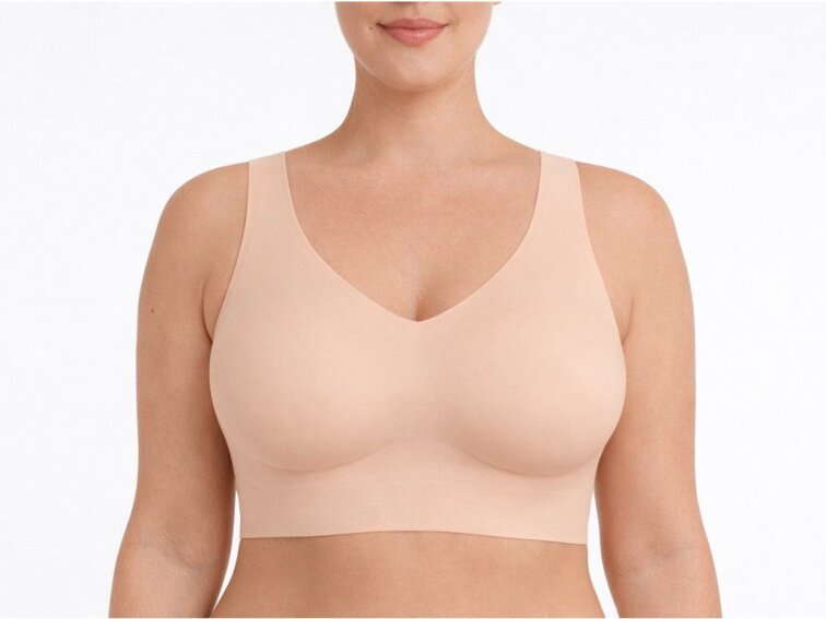 Bezšvová podprsenka tvarujúca chrbát, NUDE