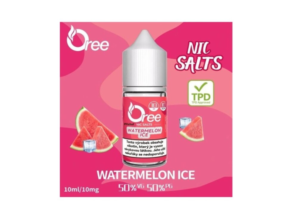 Liquid Oree SALT Watermelon Ice - Ledový meloun 10ml - 10mg