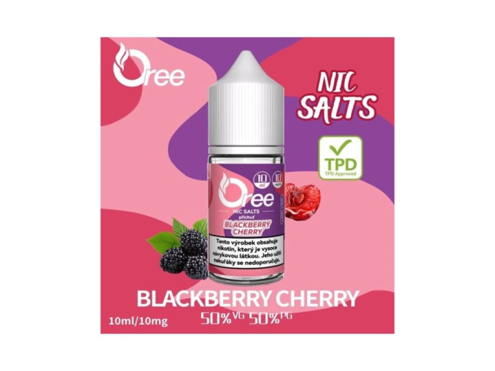 Liquid Oree SALT Blackberry Cherry - Ostružina Třešeň 10ml - 10mg