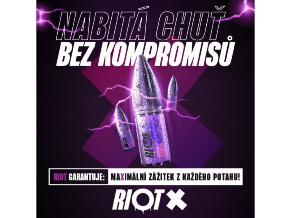 RIOT X Salt Grape & Strawberry (Hroznové víno a jahoda) 10ml