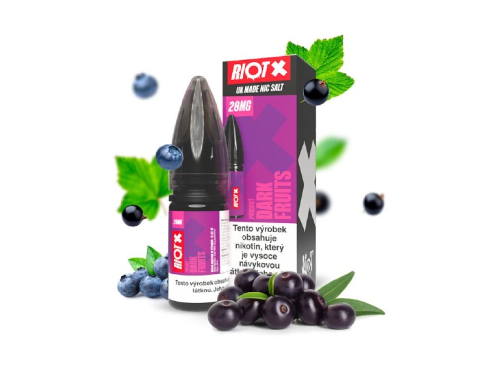 RIOT X Salt Dark Fruits (Tmavá bobulovitá směs) 10ml