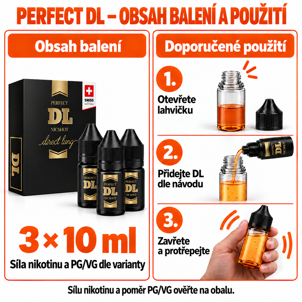 JustVape DL beznikotinová báze (70VG/30PG) 3x10ml bez nikotinu