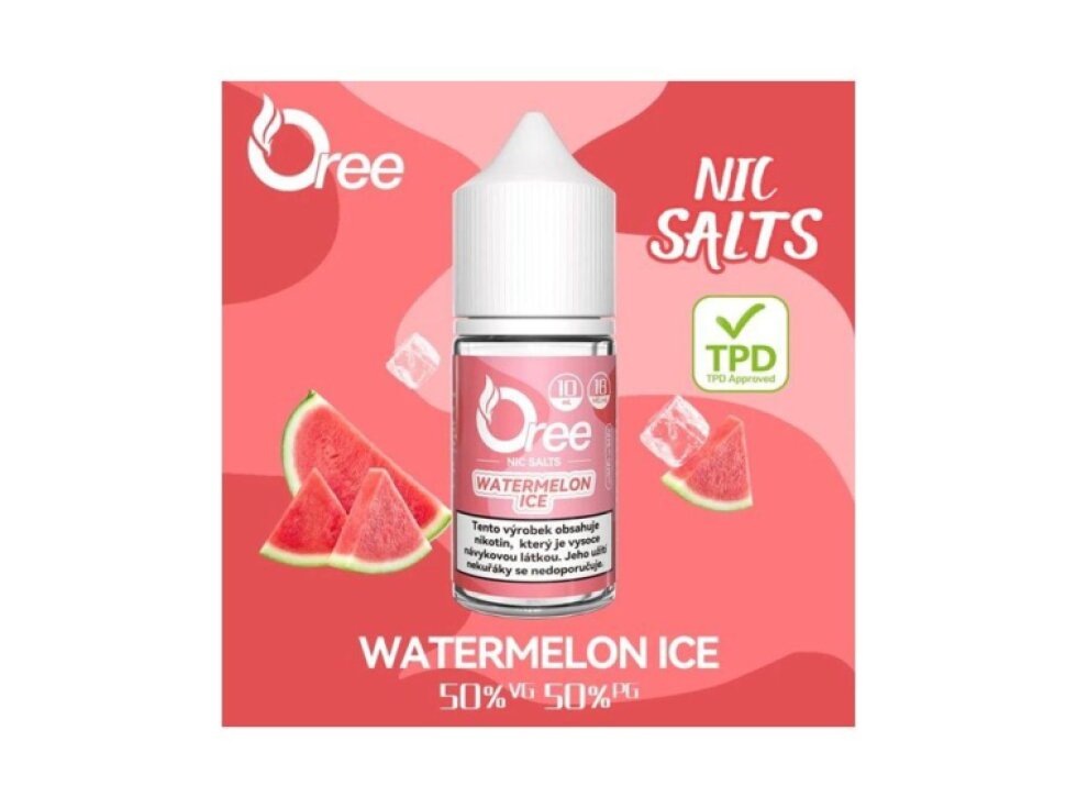 Oree SALT Watermelon Ice - Ledový meloun 10ml - 18mg