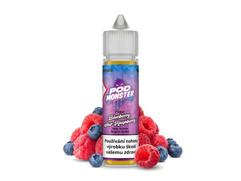 Příchuť POD Monster S&V: Blueberry Sour Raspberry (Borůvka a malina) 10ml