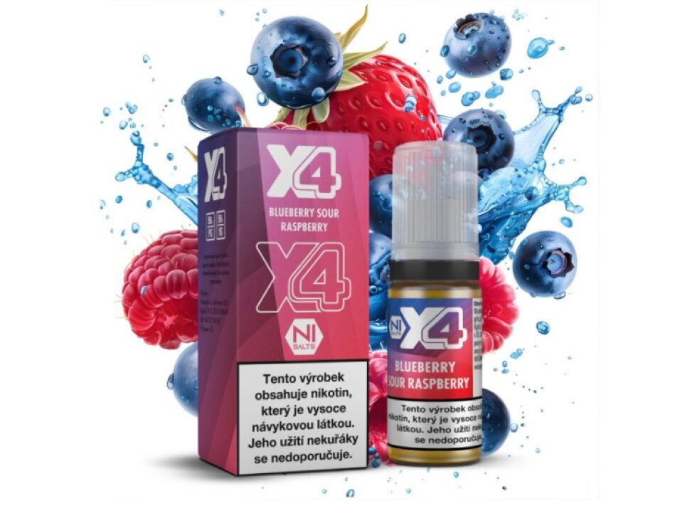 X4 Bar Juice - Borůvka a malina (Blue Sour Raspberry)
