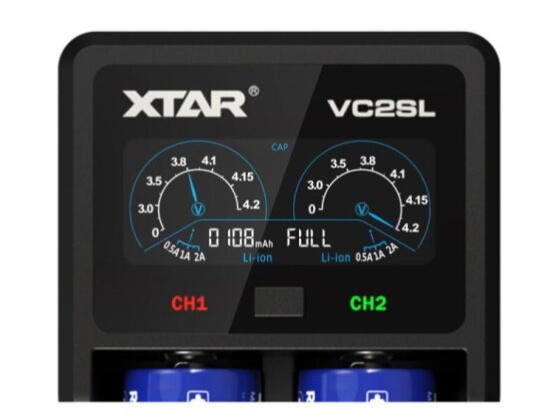 Multifunkční nabíječka baterií - XTAR VC2SL (2 sloty)