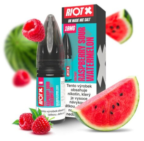 RIOT X Salt Raspberry Sour Watermelon (Malina a vodní meloun) 10ml