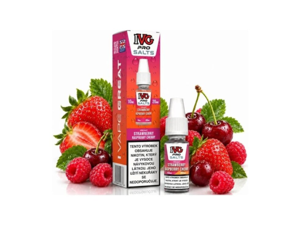 Liquid IVG Pro Salts Strawberry Raspberry Cherry 10ml