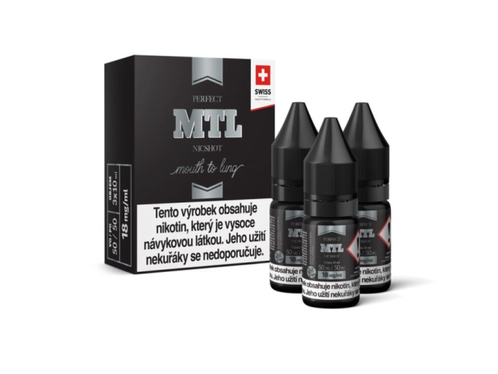 JustVape MTL NicShot (50VG/50PG) 3x10ml intenzita nikotinu 18mg