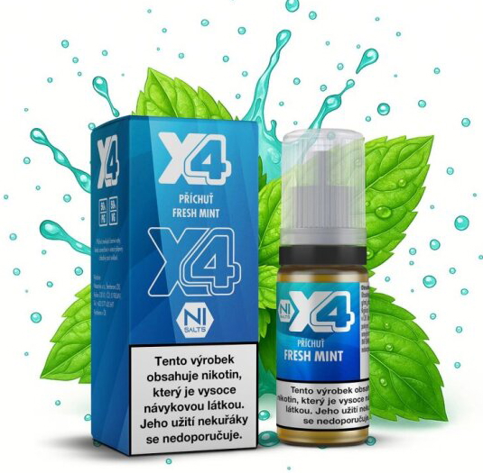 X4 Bar Juice Fresh Mint (Čerstvá máta) 10ml