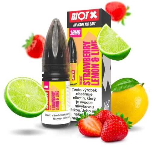 RIOT X Salt Strawberry Lemon & Lime (Jahoda, citron a limetka) 10ml