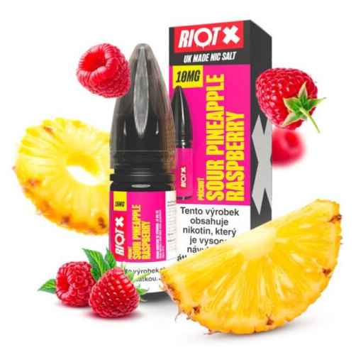 RIOT X Salt Sour Pineapple Raspberry (Ananas a nakyslá malina) 10ml