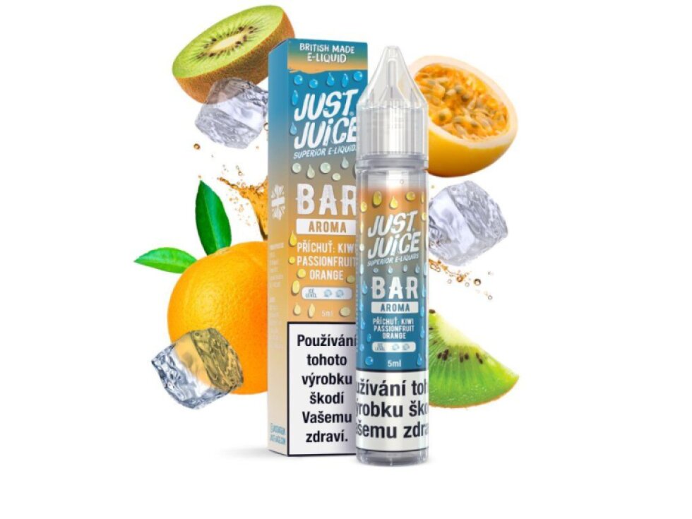 Příchuť Just Juice Bar Range S&V: Kiwi Passionfruit Orange (Chladivé kiwi, marakuja a pomeranč) objem 5,0ml