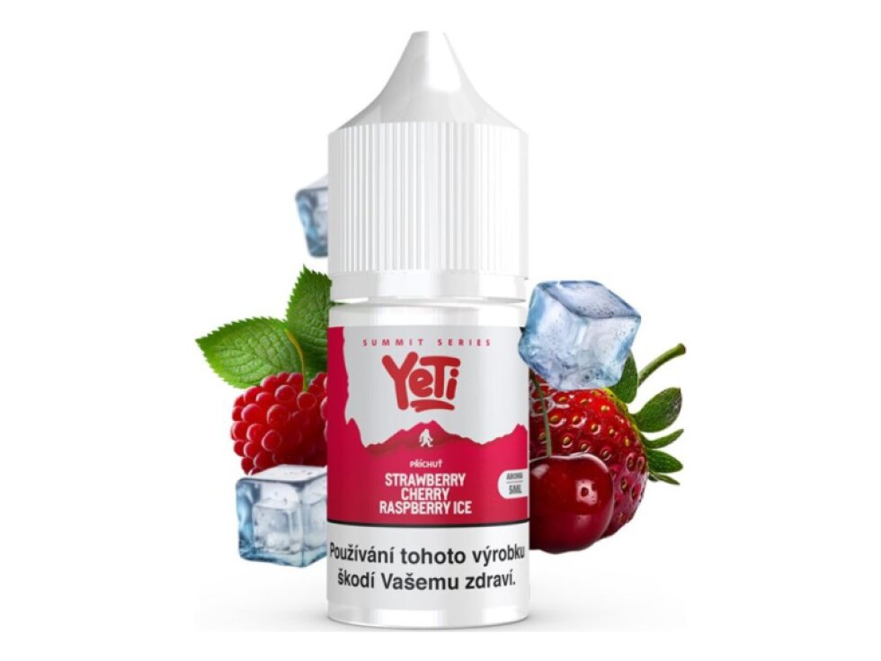 Příchuť Yeti Summit Series S&V 5ml Strawberry Cherry Raspberry Ice (Ledová jahoda, třešeň a malina)