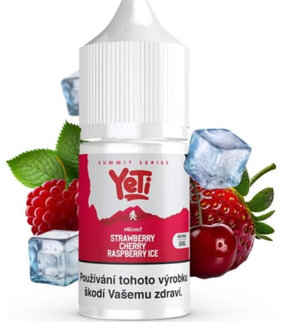 Příchuť Yeti Summit Series S&V 5ml Strawberry Cherry Raspberry Ice (Ledová jahoda, třešeň a malina)