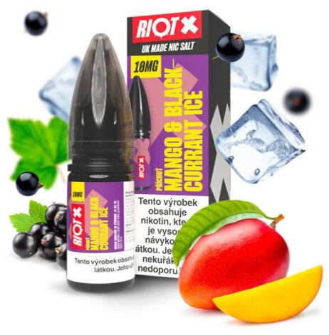 RIOT X Salt Mango & Blackcurrant Ice (Ledové mango a černý rybíz) 10ml