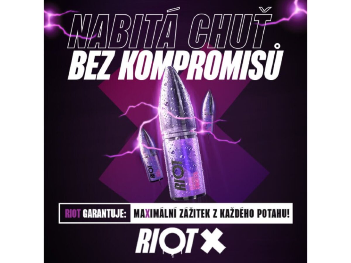 RIOT X Salt Blueberry & Peach (Borůvka a broskev) 10ml