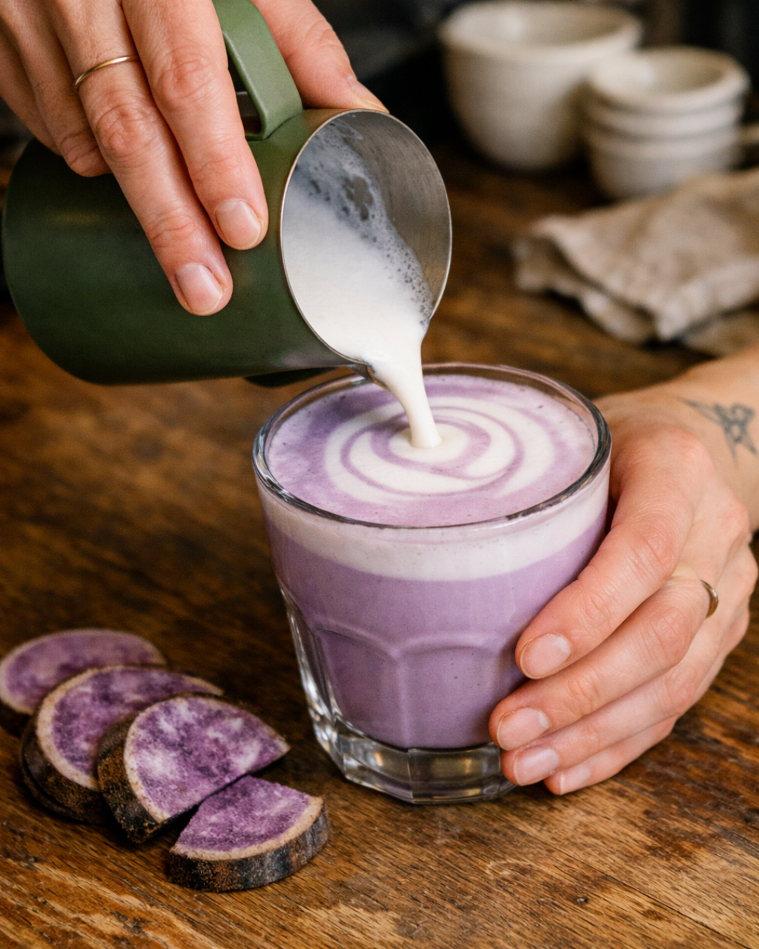 Ube Green Latte sada