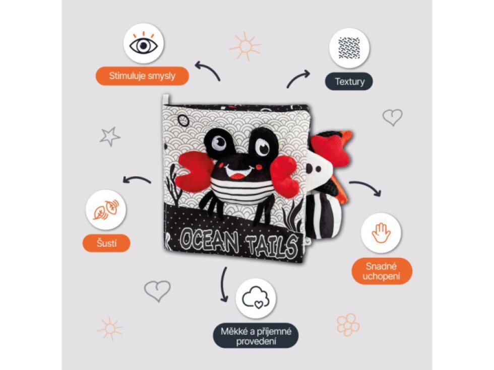Zopa Senzorická plyšová knížka Panda