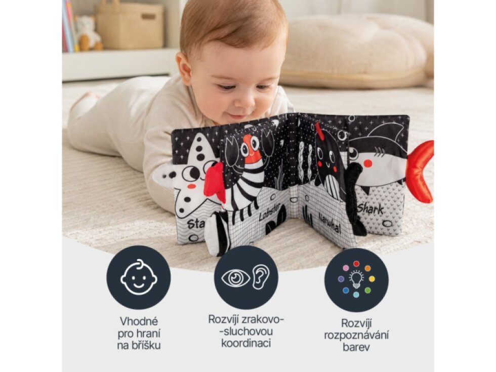 Zopa Senzorická plyšová knížka Panda
