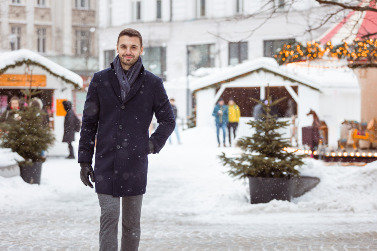 kašmírový kabát pánský