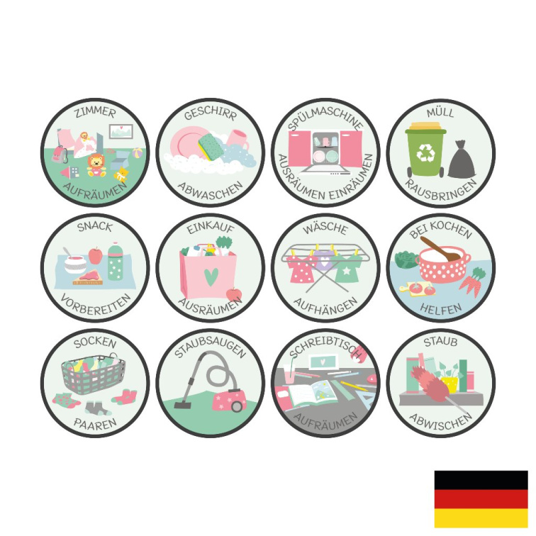 Chores magnet set - Schoolchildren
