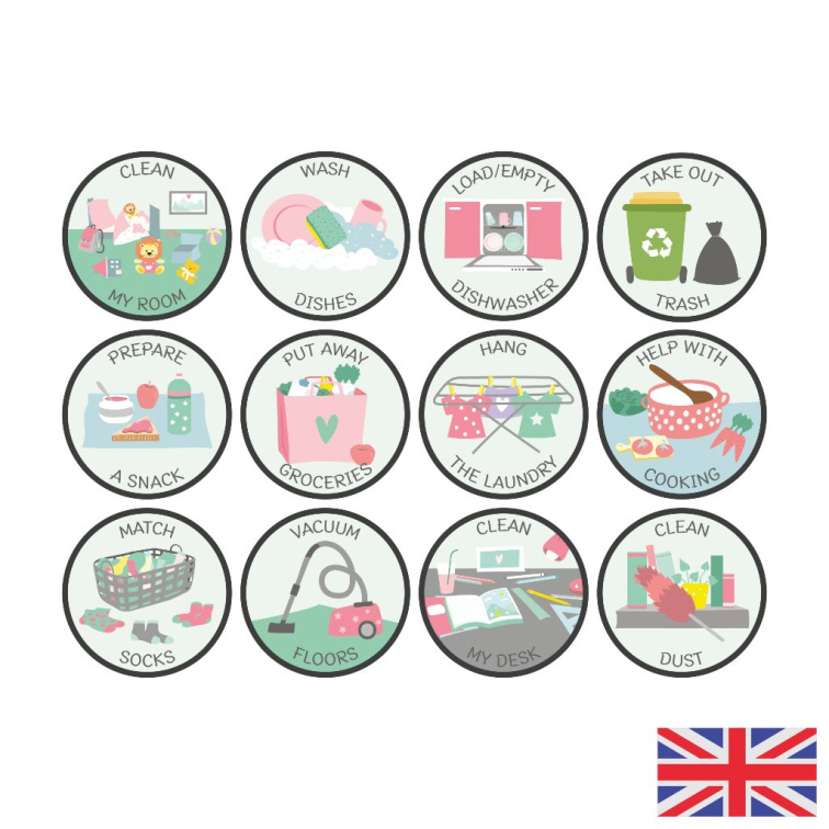 Chores magnet set - Schoolchildren