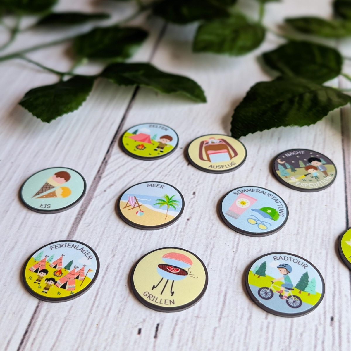 Sommer-Aktivitäten-Magnete Set