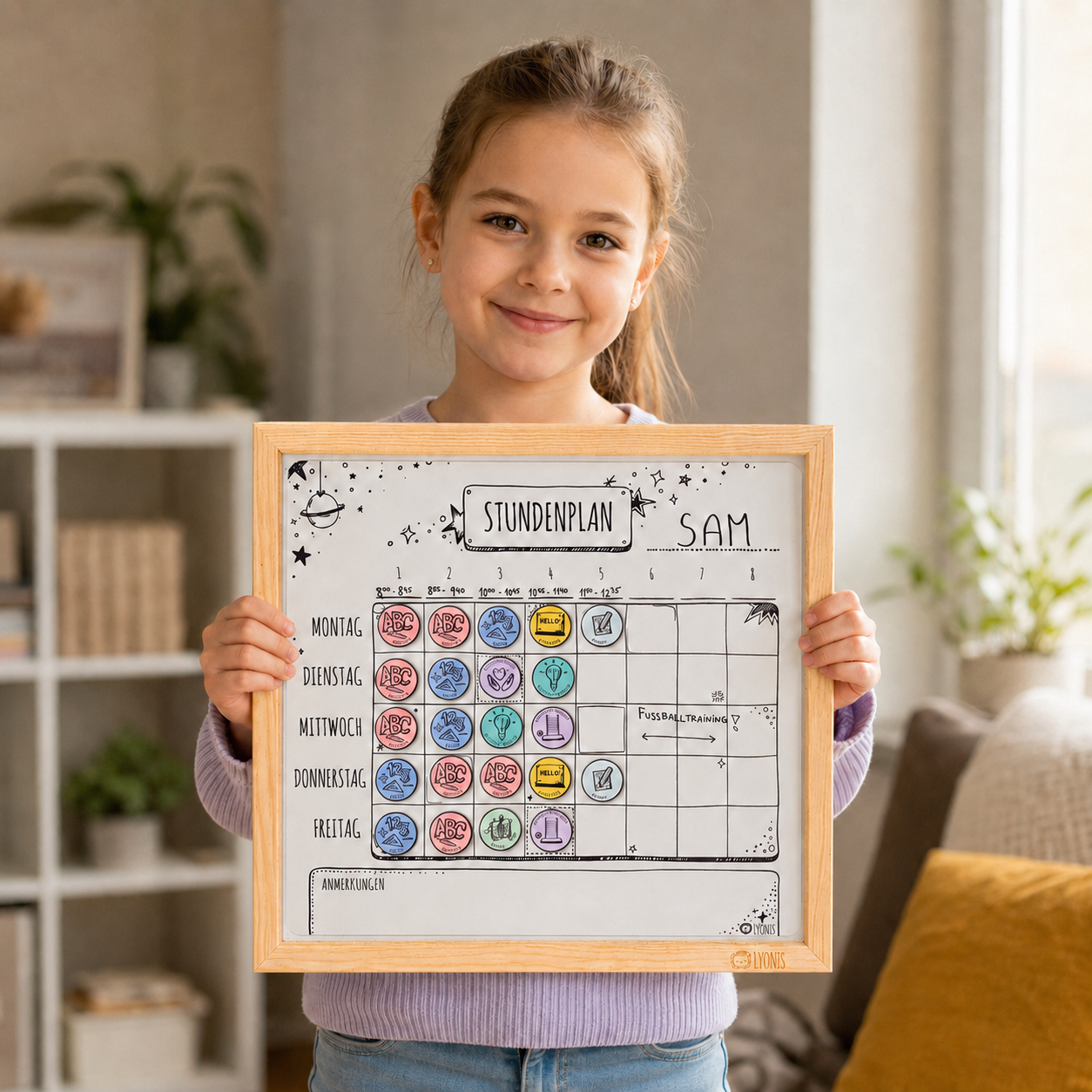 Magnetischer Stundenplan für Kinder