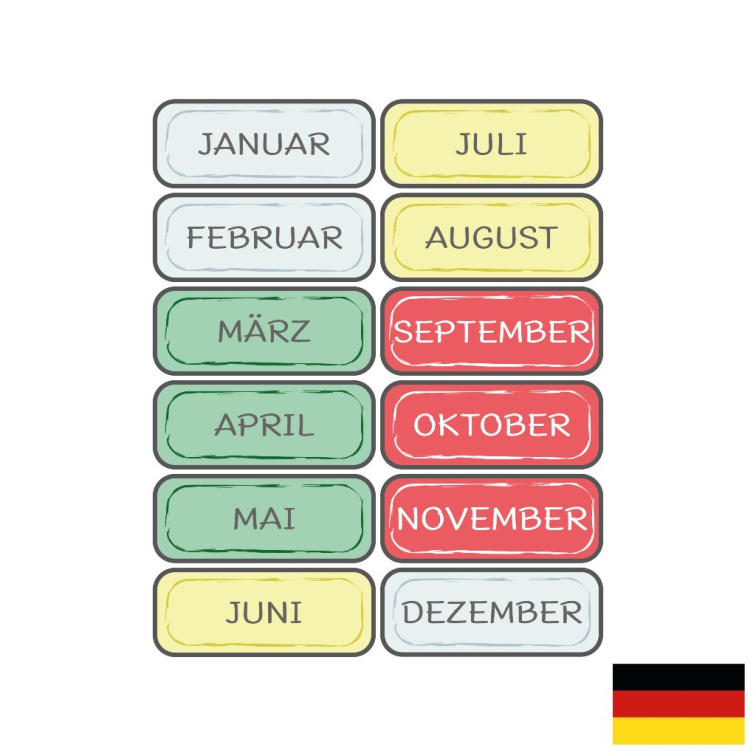 Months magnet set