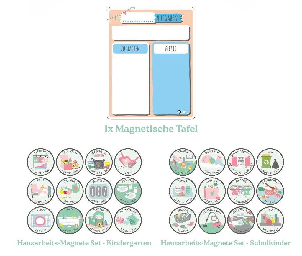 Magnetische Aufgaben-Tafel für Kinder – Schluss mit dem täglichen Erinnern