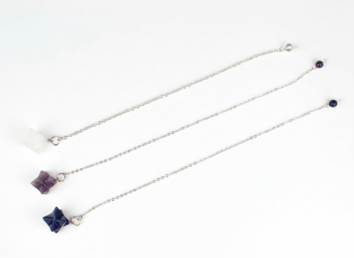 Merkabové kyvadlo z tygřího oka - ochrana a intuice