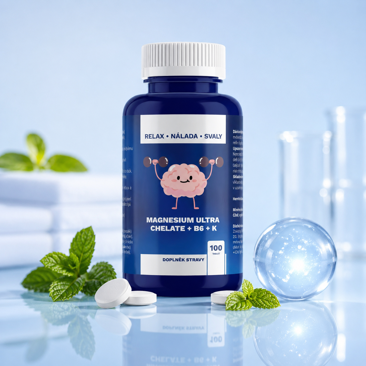 MAGNESIUM ULTRA CHELATE + B6 + K - Podpora energie a nervů