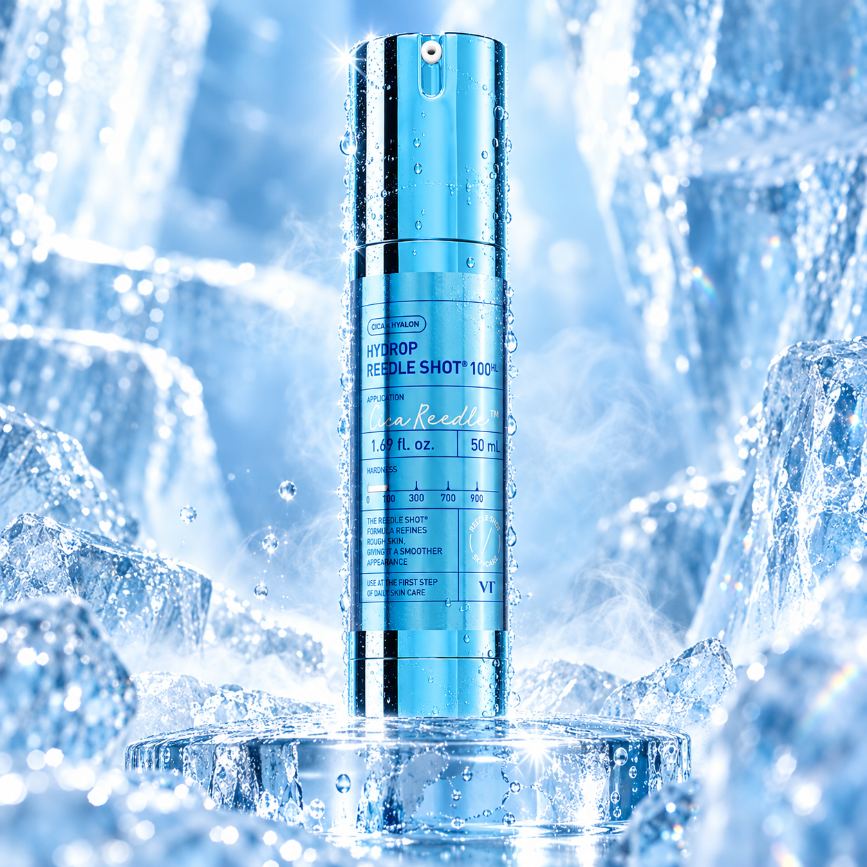 Intenzivně hydratační pleťové sérum 100 s kyselinou hyaluronovou a mikročásticemi – VT Hydrop Reedle Shot 100 – 50 ml