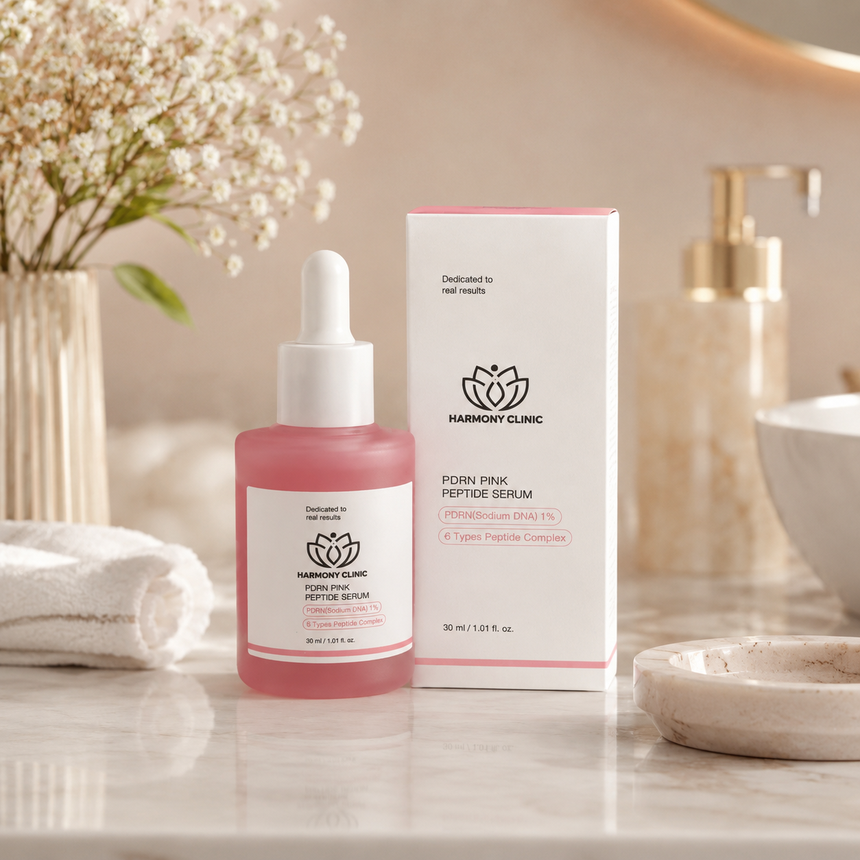 H-Clinic - intenzivní liftingové a revitalizační sérum s 5 druhy peptidů a fragmenty z DNA lososa - 30ml