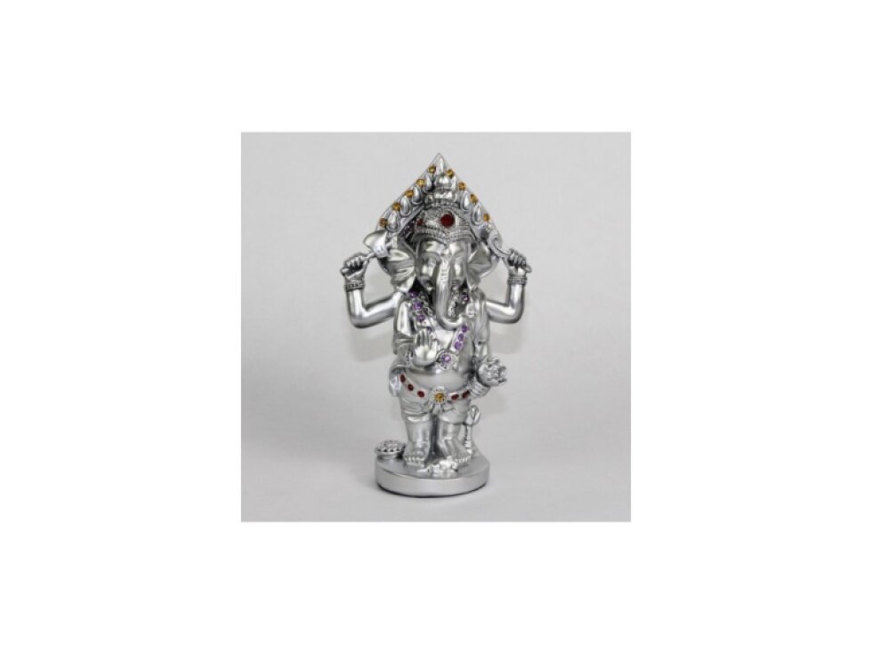 Ganesha - stříbrný 17 cm